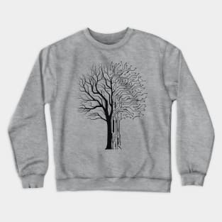 Digital tree black Crewneck Sweatshirt